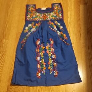 Colorful Embroidered Kids Dress